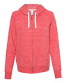 JERZEES Women's Snow Heather French Terry Full - Zip Hooded Sweatshirt - JERZEES 92WR Red S Zip Hoodies