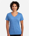 JERZEES Women's Snow Heather Jersey V - Neck T-Shirt - JERZEES 88WVR Royal S Short Sleeve T-Shirts