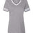 JERZEES Women's Varsity Triblend V - Neck T-Shirt - JERZEES 602WVR Oxford/ White S Short Sleeve T-Shirts