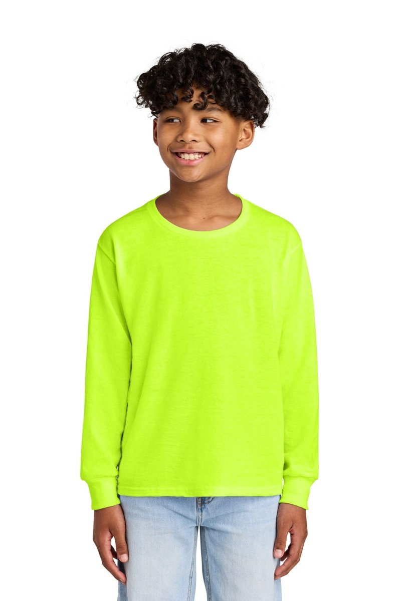 Jerzees ® Youth Dri - Power ® 50/50 Cotton/Poly Long Sleeve 29BL - Jerzees 29BL Safety Green S T-Shirts