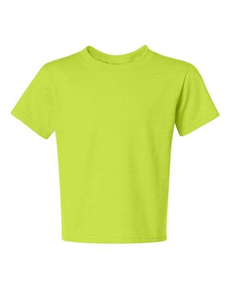 JERZEES Youth Dri - Power® 50/50 T-Shirt - JERZEES 29BR Safety Green XS Short Sleeve T-Shirts