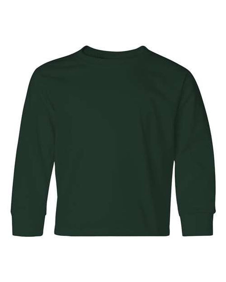JERZEES Youth Dri - Power® Long Sleeve 50/50 T-Shirt - JERZEES 29BLR Forest Green S Short Sleeve T-Shirts