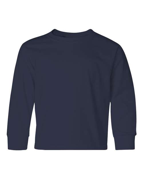 JERZEES Youth Dri - Power® Long Sleeve 50/50 T-Shirt - JERZEES 29BLR J. Navy S Short Sleeve T-Shirts