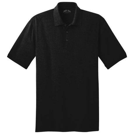 Men's Tall 5.5-Ounce Jersey Knit Polo Polos/Knits Joe's USA Jet Black Large Tall
