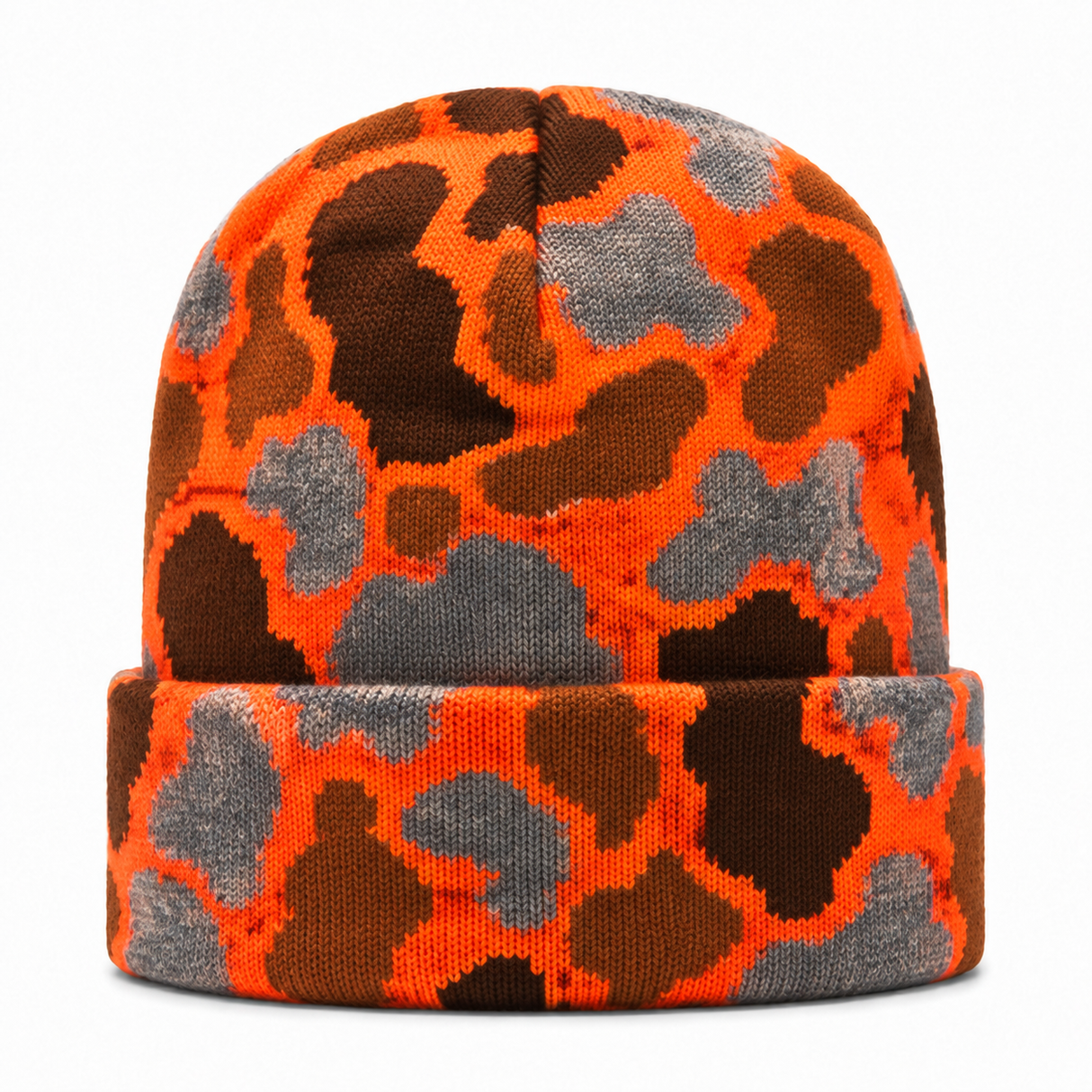 JOEDUCK12 Made in the USA Duck Camo Beanie - Blazing Duck (Front)