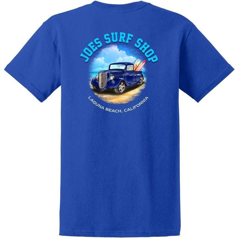 Joe's Surf Truck Design Heavyweight Cotton T-Shirts in Regular, Big and Tall Small Athletic Heather Short Sleeve T-Shirts