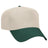 Joe's USA 5 Panel, Mid Profile Baseball Cap | Joe's USA J88069 Dark Green / Natural Caps