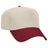 Joe's USA 5 Panel, Mid Profile Baseball Cap | Joe's USA J88069 Maroon / Natural Caps