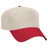 Joe's USA 5 Panel, Mid Profile Baseball Cap | Joe's USA J88069 Red / Natural Caps