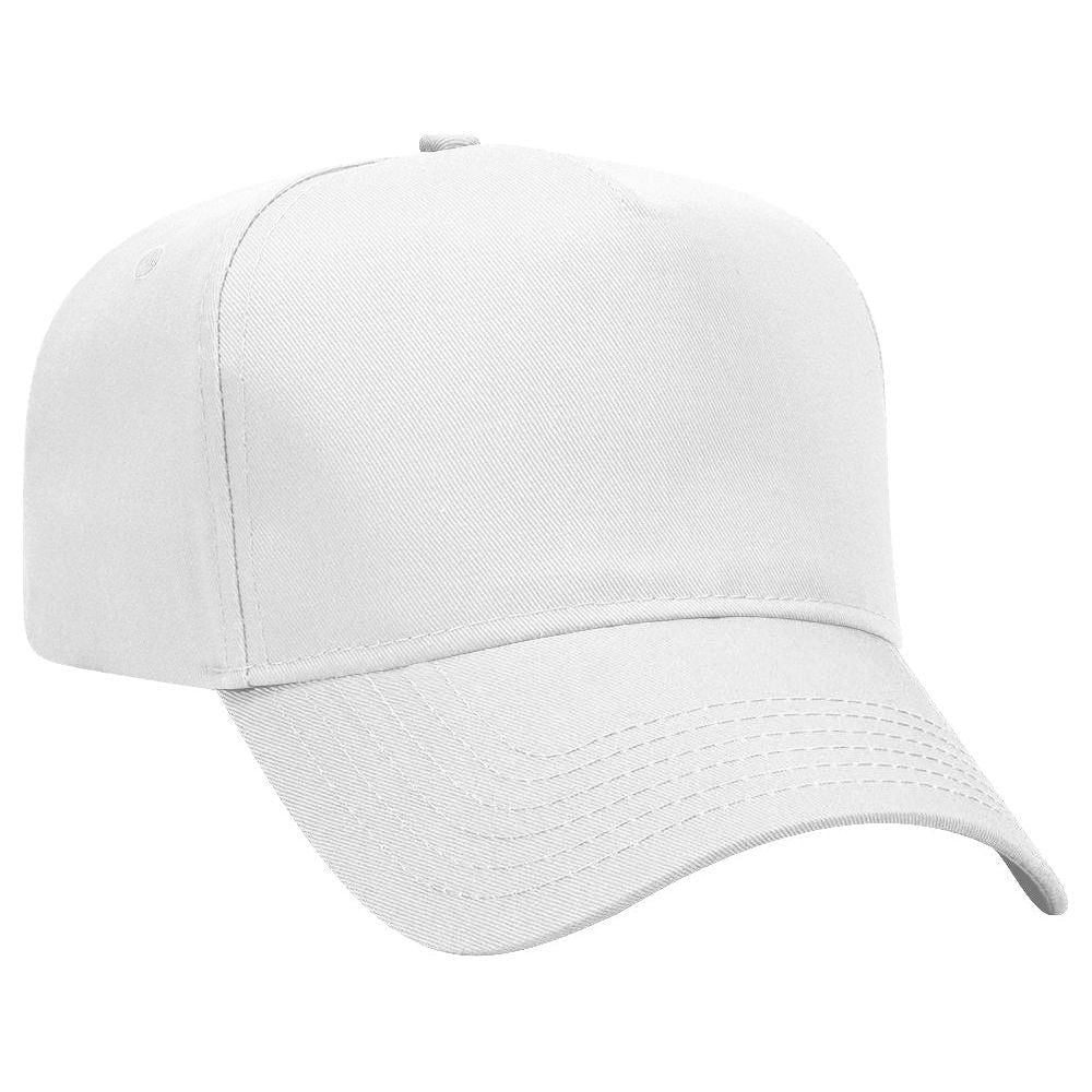 Joe's USA 5 Panel, Mid Profile Baseball Cap | Joe's USA J88069 White Caps