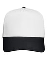 Joe's USA 5 Panel, Mid Profile Baseball Cap | Joe's USA J88069 White/Black Caps
