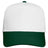 Joe's USA 5 Panel, Mid Profile Baseball Cap | Joe's USA J88069 White/Forest Caps