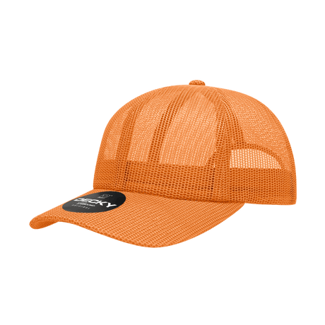 Joe's USA 6 Panel All Mesh Trucker Hat J047 Orange Standard Caps