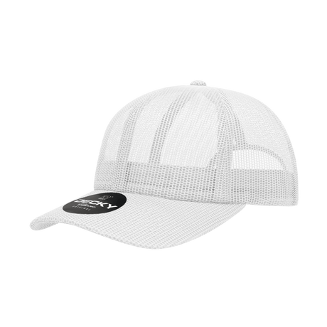 Joe's USA 6 Panel All Mesh Trucker Hat J047 White Standard Caps