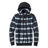 Joe's USA Allover Stripe Tie - Dye Hooded Sweatshirt Black/White Small Sweatshirts