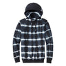 Joe's USA Allover Stripe Tie - Dye Hooded Sweatshirt Black/White Small Sweatshirts