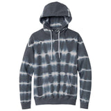 Joe's USA Allover Stripe Tie - Dye Hooded Sweatshirt Graphite/Grey Small Sweatshirts