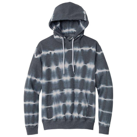 Joe's USA Allover Stripe Tie - Dye Hooded Sweatshirt Graphite/Grey Small Sweatshirts