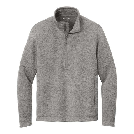 Joe's USA Arc Fleece 1/4 - Zip Sweater Light Grey Heather X - Small