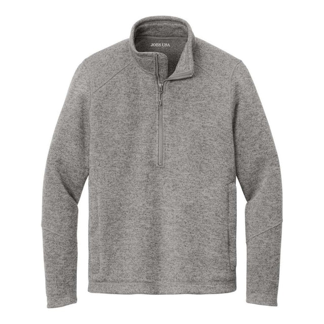 Joe's USA Arc Fleece 1/4 - Zip Sweater Light Grey Heather X - Small