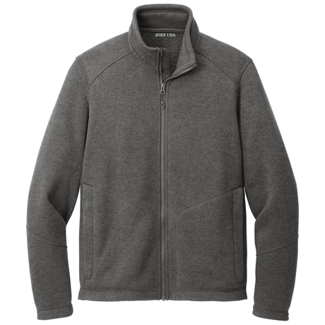Joe's USA Arc Fleece Full - Zip Sweater Dark Grey Heather X - Small