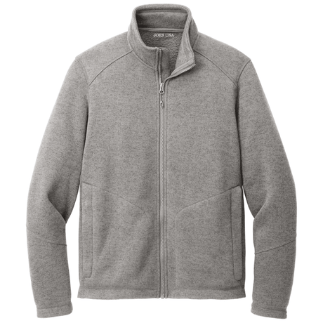 Joe's USA Arc Fleece Full - Zip Sweater Light Grey Heather X - Small