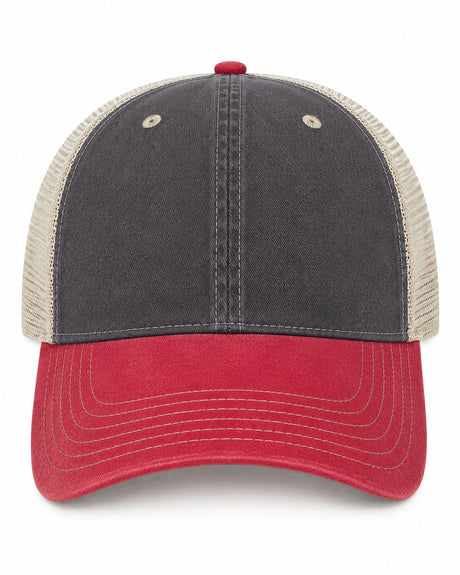 Joe's USA BTA Backroads Trucker Cap Black/Red/Stone Front