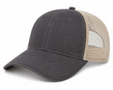 Joe's USA BTA Backroads Trucker Cap Black/Stone Side