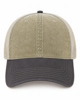 Joe's USA BTA Backroads Trucker Cap Khaki/Black/Stone Front
