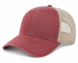 Joe's USA BTA Backroads Trucker Cap Light Maroon/Stone Side