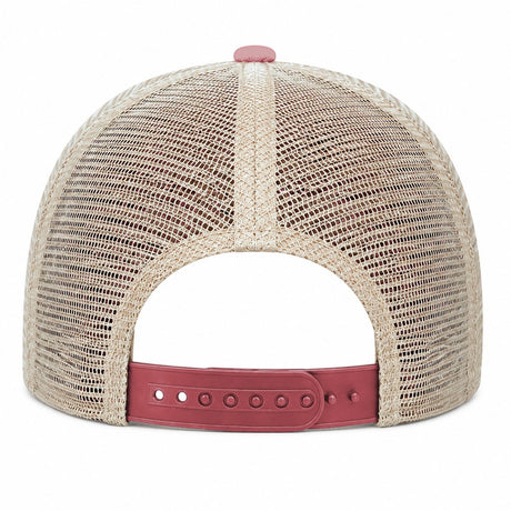 Joe's USA BTA Backroads Trucker Cap Light Maroon/Stone Back