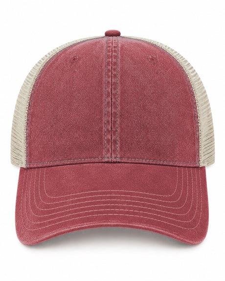 Joe's USA BTA Backroads Trucker Cap Light Maroon/Stone Front