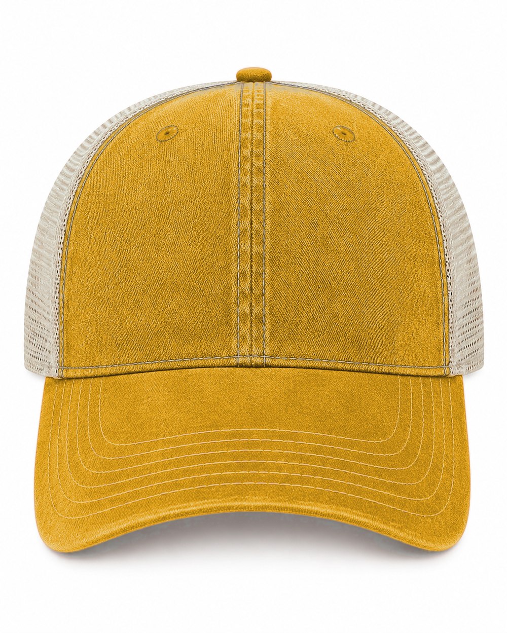 Joe's USA BTA Backroads Trucker Cap Mustard/Stone Front