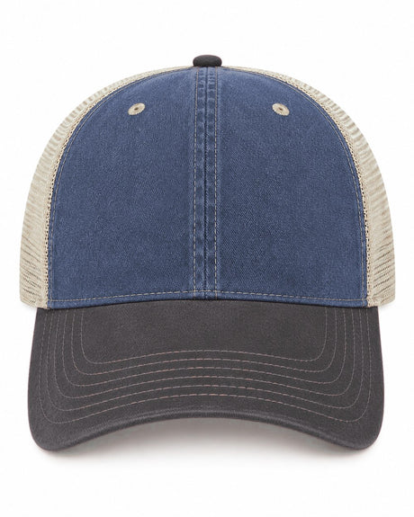 Joe's USA BTA Backroads Trucker Cap Navy/Black/Stone Front