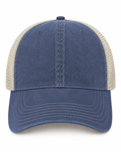 Joe's USA BTA Backroads Trucker Cap Navy/Stone Front