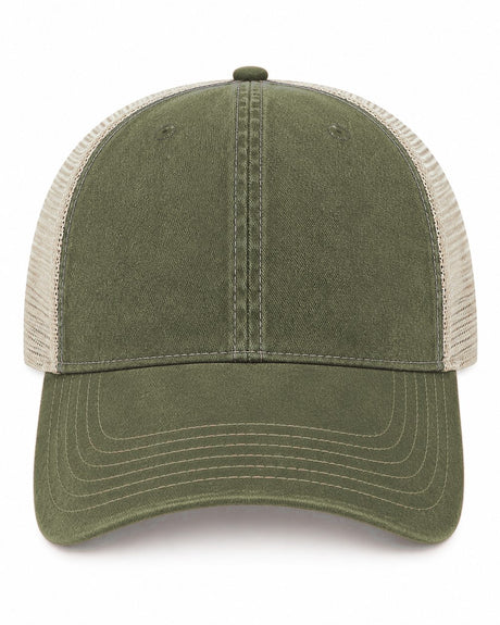 Joe's USA BTA Backroads Trucker Cap Olive/Stone Front