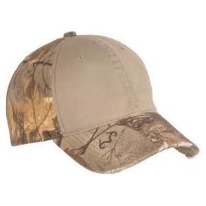 Joe's USA Camo Cap with Contrast Front Panel Realtree Xtra / Khaki Hats