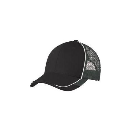 Joe's USA Colorblock Mesh Back Cap Black/ White/ Magnet Grey Hats