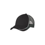 Joe's USA Colorblock Mesh Back Cap Black/ White/ Magnet Grey Hats