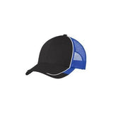 Joe's USA Colorblock Mesh Back Cap Black/ White/ True Royal Hats