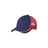 Joe's USA Colorblock Mesh Back Cap Blue Crush/ White/ Deep Red Hats