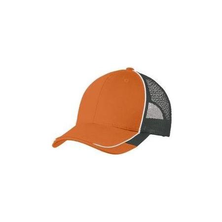 Joe's USA Colorblock Mesh Back Cap Flare Orange/ White/ Magnet Grey Hats