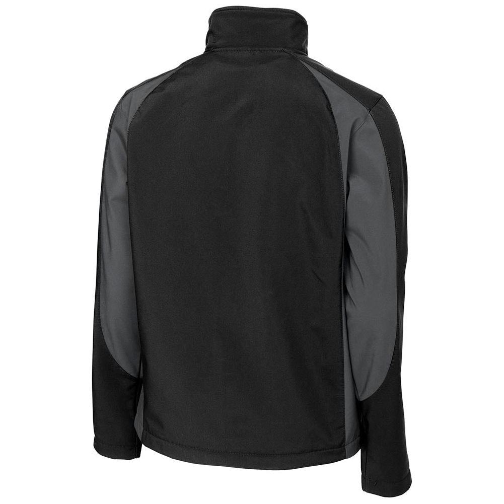 Joe's USA Colorblock Soft Shell Jacket Black/Battleship Grey X - Small Soft Shell Jackets