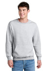 Joe's USA Core Fleece Crewneck Pocket Sweatshirt Ash S Crewneck Sweatshirts