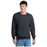 Joe's USA Core Fleece Crewneck Pocket Sweatshirt Dark Heather Grey S Crewneck Sweatshirts
