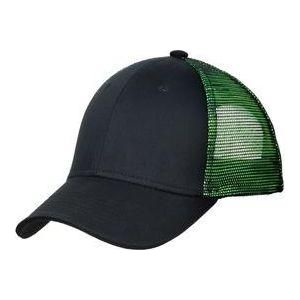 Joe's USA Double Mesh Snapback Sandwich Bill Cap One Size Fits All Black/Shock Green Hats