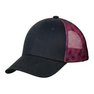 Joe's USA Double Mesh Snapback Sandwich Bill Cap One Size Fits All Black/Shock Pink Hats