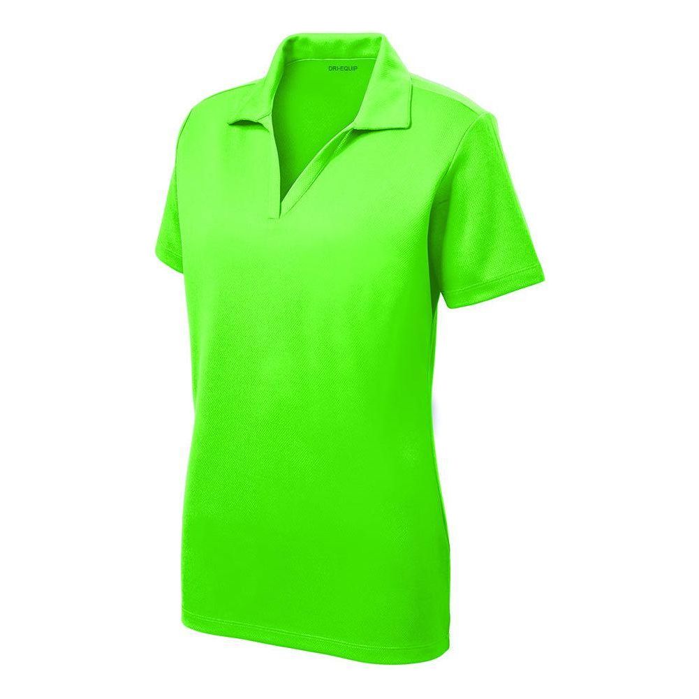 Joe’s USA Dri - Equip Ladies RacerMesh Polo | Women’s PosiCharge Mesh Polo XS–4XL Neon Green X - Small Polos