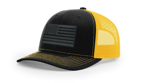 Joe's USA Flag Snapback Trucker Cap Black/Grey USA Flag Black / Gold Hats
