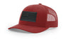 Joe's USA Flag Snapback Trucker Cap Black/Grey USA Flag Cardinal Hats